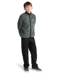 7 Classic Sherpa Y - Fleece Jacket for Boys 8-16 Black ELBJK00143 Element