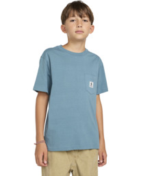 2 Basic - T-shirt avec poche pour Garçon 8-16 ans Bleu ELBKT00112 Element