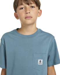 4 Basic - T-shirt avec poche pour Garçon 8-16 ans Bleu ELBKT00112 Element