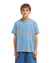 2 Icon Embroidery - Short Sleeve T-Shirt for Boys 8-16 Blue ELBKT00119 Element