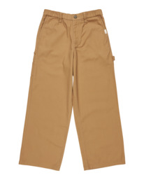 0 Carpenter Twill - Carpenter Trousers for Boys 8-16 Green ELBNP00114 Element