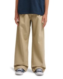 6 Big Pleated Y - Chino Trousers for Boys 8-16 Beige ELBNP00129 Element
