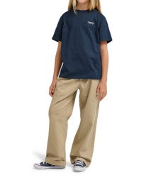 8 Big Pleated Y - Chino Trousers for Boys 8-16 Beige ELBNP00129 Element