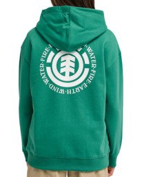 5 Seal BP - Felpa con cerniera integrale e cappuccio da Ragazzo 8-16 Green ELBSF00184 Element