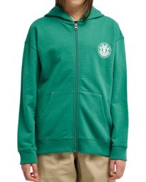 2 Seal BP - Felpa con cerniera integrale e cappuccio da Ragazzo 8-16 Green ELBSF00184 Element