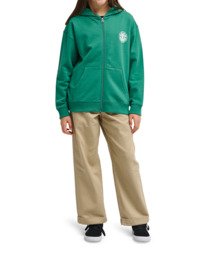 4 Seal BP - Felpa con cerniera integrale e cappuccio da Ragazzo 8-16 Green ELBSF00184 Element