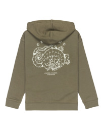 1 Aligator Y - Felpa con cappuccio e zip da Ragazzo 8-16 Green ELBSF00203 Element