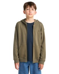 5 Aligator Y - Felpa con cappuccio e zip da Ragazzo 8-16 Green ELBSF00203 Element