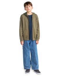 6 Aligator Y - Felpa con cappuccio e zip da Ragazzo 8-16 Green ELBSF00203 Element