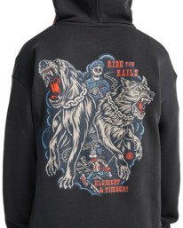 6 Timber Guard Dogs Y - Sweatshirt com capuz e fecho para rapazes 8-16 Preto ELBSF00208 Element