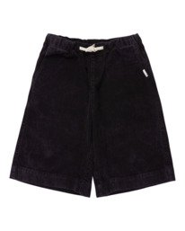 0 Big - Bermuda di Velluto da Ragazzo 8-16 Black ELBWS00124 Element