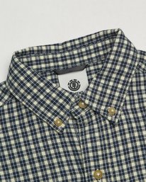 2 Button Down Regular Flannel Blau ELBWT00118 Element