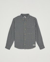 0 Button Down Regular Flannel Blau ELBWT00118 Element