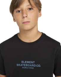 4 Skateboard Co - Maglietta a maniche corte da Ragazzo 8-16 Blue ELBZT00200 Element