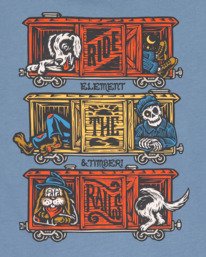 2 Timber Boxcar Y - T-shirt de manga curta para rapazes 8-16 Azul ELBZT00257 Element