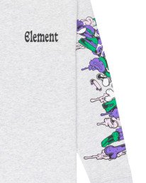 2 Rolling Dead - T-shirt manches longues pour Garçon 8-16 ans Gris ELBZT00264 Element