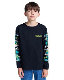 3 Rolling Dead - T-shirt manches longues pour Garçon 8-16 ans Bleu ELBZT00264 Element