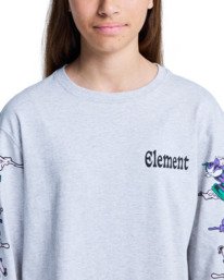 6 Rolling Dead - T-shirt manches longues pour Garçon 8-16 ans Gris ELBZT00264 Element