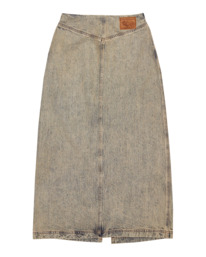 1 Maxi - Denim Skirt for Women White ELJDK00103 Element