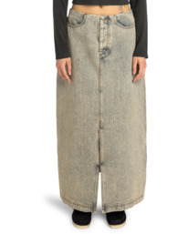 2 Maxi - Denim Skirt for Women White ELJDK00103 Element
