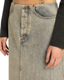 4 Maxi - Denim Skirt for Women White ELJDK00103 Element