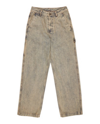 6 Carpenter Denim W - Pantalon baggy pour Femme Blanc ELJDP00112 Element