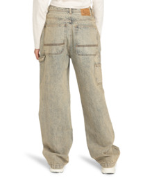 5 Carpenter Denim W - Pantalon baggy pour Femme Blanc ELJDP00112 Element