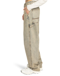 1 Carpenter Denim W - Pantalon baggy pour Femme Blanc ELJDP00112 Element