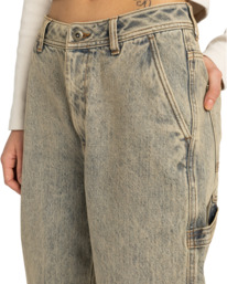 2 Carpenter Denim W - Pantalon baggy pour Femme Blanc ELJDP00112 Element