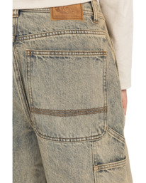 3 Carpenter Denim W - Pantalon baggy pour Femme Blanc ELJDP00112 Element