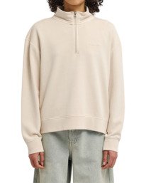0 Lowcase - Sweatshirt mit Halbrei&szlig;verschluss f&uuml;r Frauen Beige ELJFT00129 Element
