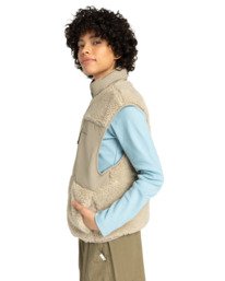 1 Lake Sherpa W - Sherpa Vest for Women Beige ELJJK00123 Element
