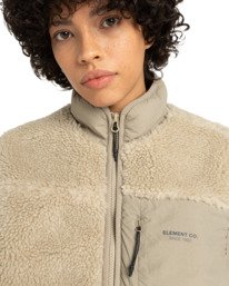 2 Lake Sherpa W - Sherpa Vest for Women Beige ELJJK00123 Element