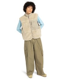 3 Lake Sherpa W - Sherpa Vest for Women Beige ELJJK00123 Element