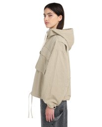 1 Ripstop-Hooded Parka Jacket for Women Beige ELJJK00151 Element