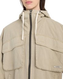 2 Ripstop-Hooded Parka Jacket for Women Beige ELJJK00151 Element