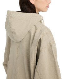 4 Ripstop-Hooded Parka Jacket for Women Beige ELJJK00151 Element