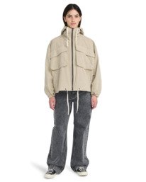 5 Ripstop-Hooded Parka Jacket for Women Beige ELJJK00151 Element