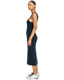 3 Plisse  - Vestido de Longitud Media para Mujer Azul ELJKD00103 Element