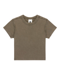 5 Icon Crop W - Short Sleeve T-Shirt for Women Brown ELJKT00121 Element