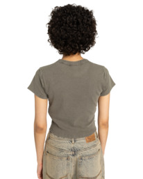4 Icon Crop W - Short Sleeve T-Shirt for Women Brown ELJKT00121 Element