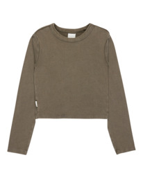 4 Icon Crop W - T-shirt manches longues pour Femme Marron ELJKT00122 Element