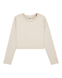 5 Icon Crop W - Long Sleeve T-Shirt for Women Beige ELJKT00122 Element