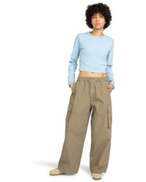 3 Icon Crop W - Long Sleeve T-Shirt for Women Blue ELJKT00122 Element