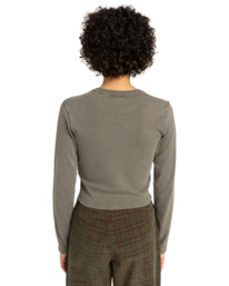 3 Icon Crop W - T-shirt manches longues pour Femme Marron ELJKT00122 Element
