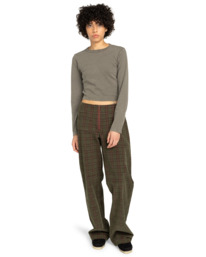 2 Icon Crop W - T-shirt manches longues pour Femme Marron ELJKT00122 Element