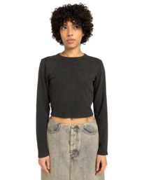 0 Icon Crop W - Long Sleeve T-Shirt for Women Black ELJKT00122 Element