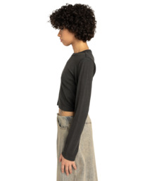 1 Icon Crop W - Long Sleeve T-Shirt for Women Black ELJKT00122 Element