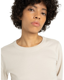 2 Icon Crop W - Long Sleeve T-Shirt for Women Beige ELJKT00122 Element
