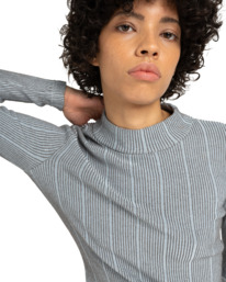 2 Roll Neck W - Camisola de manga comprida para mulher Azul ELJKT00125 Element